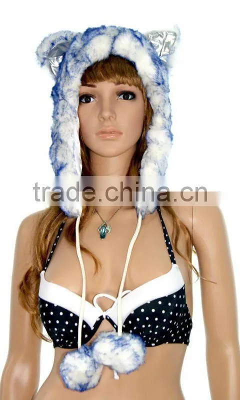 New Style Fancy Faux Fur Plush Sex Animal Women's Hat