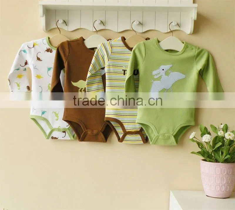 mom and bab 2012 Autun baby romper 100% cotton long bodysuit 4in1 gift box