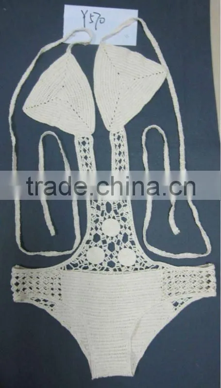 Machine made crochet monokini