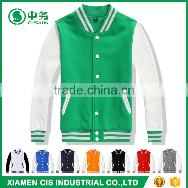 Wholesale Cheap Price Custom Design Mens College School Green Varsity Jacket