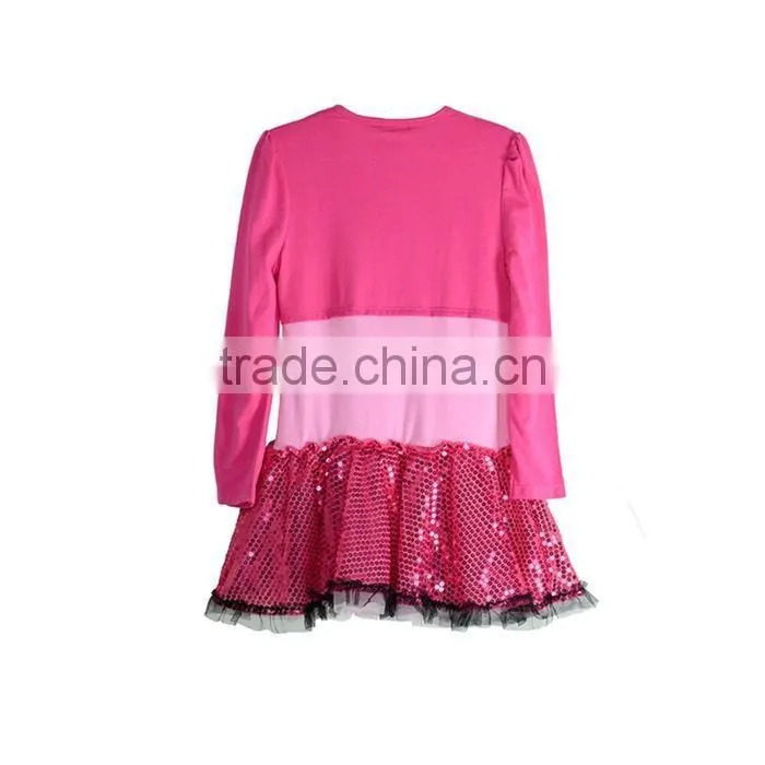 Hotselling Oem Production Kids Long Sleeve Cotton Dress