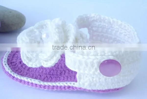 elegant nice design hot sales girl free knitting pattern baby shoes