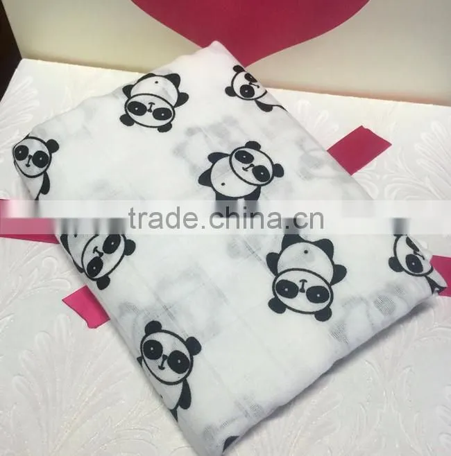 breathable 100% cotton baby muslin swaddle blankets