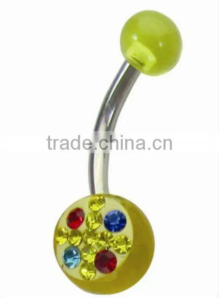 Factory new design body jewelry pink