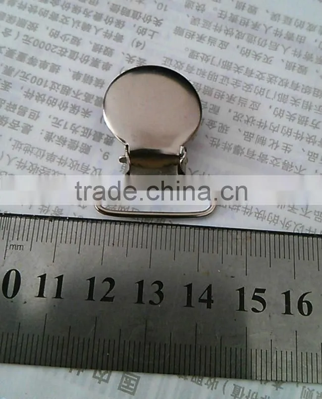 High Quality Round Face 1 inch Metal Suspender Clips Round Cover Clips for 2.5cm Webbing with PVC Protect Cushion