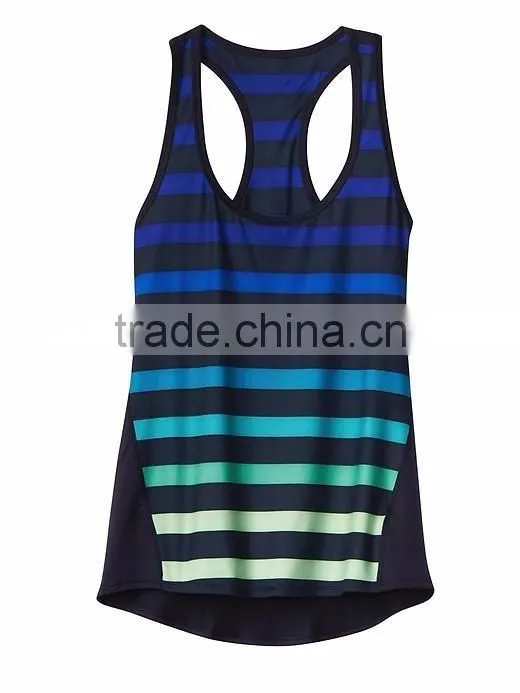 China manufacturer Stripe Women Sport Tank Top
