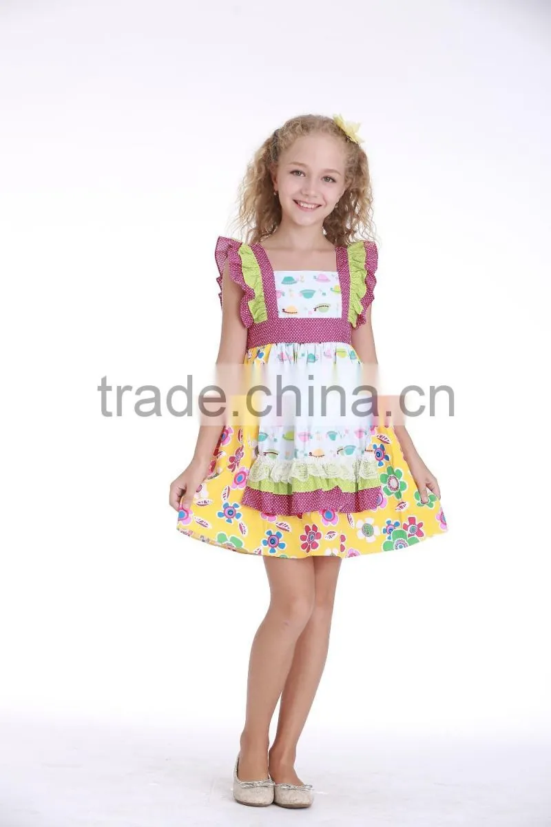new autumn party dress design baby girls crochet lace dress