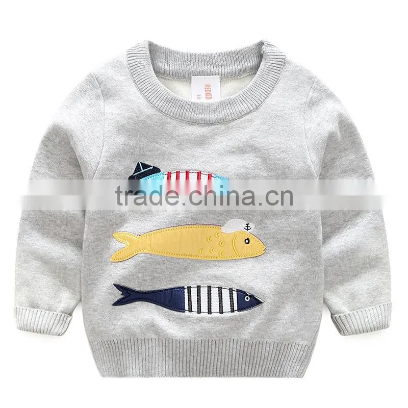 Autumn spring and winter baby wool embroidery knitting design sweater