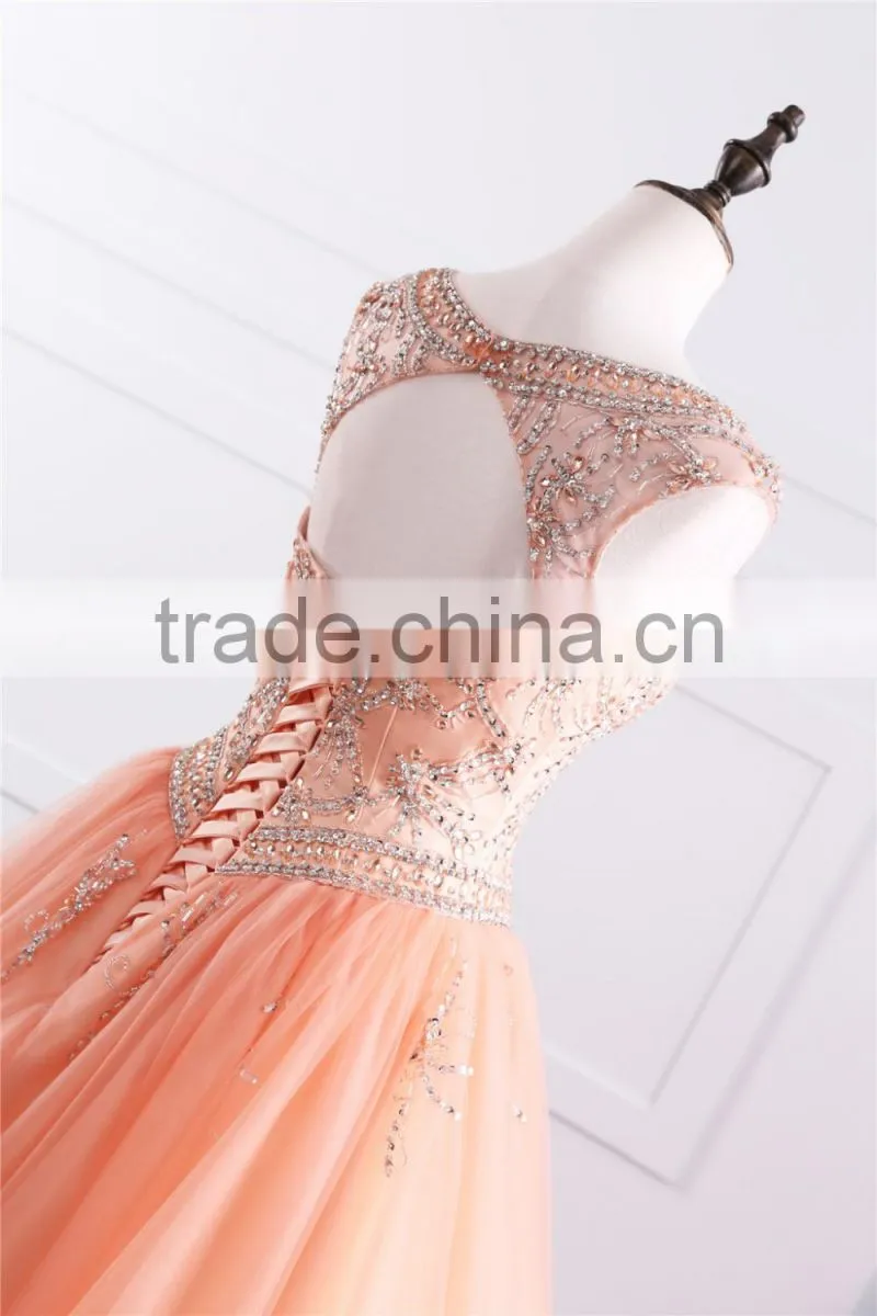 2018 Tulle Quinceanera Ball gown with Intricately Beaded Bodice Gemstone Beading bridal gowns quinceanera dress ED0254