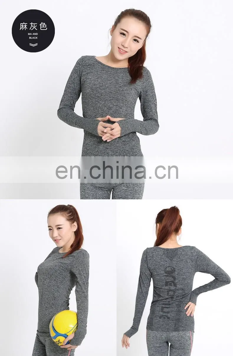 Women 's T-shirts Running Gym Wear High Elastic Tights Women's Sport Shirts Long Sleeve Shirts Fitness Women Clothes Tops