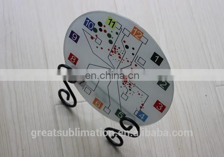 sublimation personalized christmas glass clock