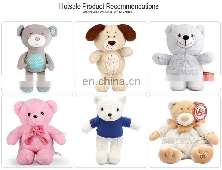 Custom plush stuffed teddy bear toy with clothes for giveaway