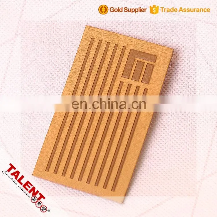 Custom High Cost Performance Synthetic Leather Patch Label For Product Decoration