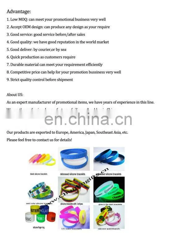 high quality 3 layers embossed silicone wristbands