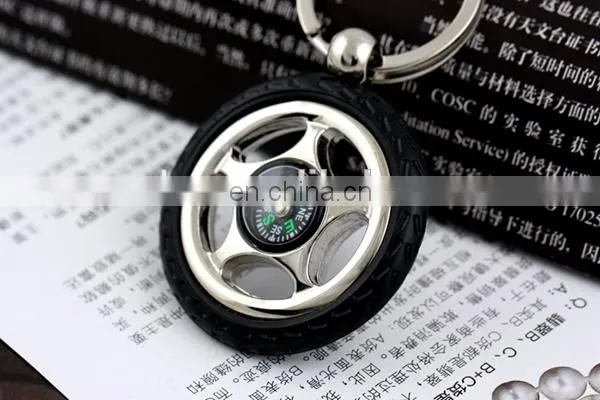 2014 HOT PROMOTIONAL SALE COMPASS BRANDED GIFT CAR TYRE KEY CHAINS