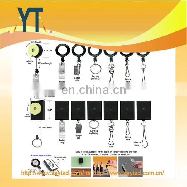 Pure Black Colour Rectangle Badge Reel