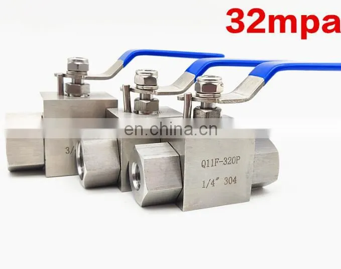 304 stainless steel high pressure ball valve 2 points 4 points hydraulic inner wire valve
