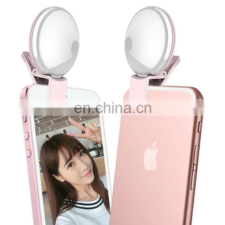 Rechargeable beauty portable photo studio fill light LED Ring Fill Lights for Cell Phone