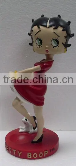 Custom Naughty Sports Betty Boop with Football Figurines