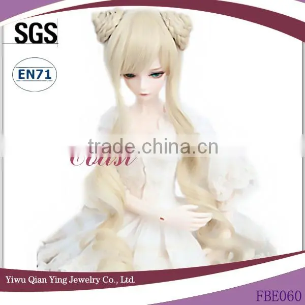 latest Classic beauty platinum blonde curly baby doll hair wigs