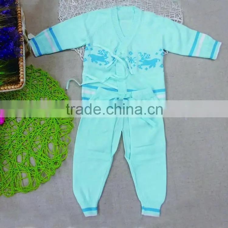 0-1year cheap wash cotton knitted new born baby cardigan underwear for winter