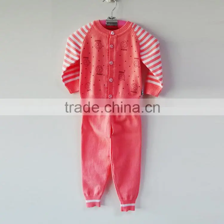 Comfortable eco-friendly 100% Cotton Knitted girl boy sweat Pants