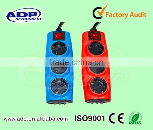 European power extension strip 4/5/6 gangs with single switch