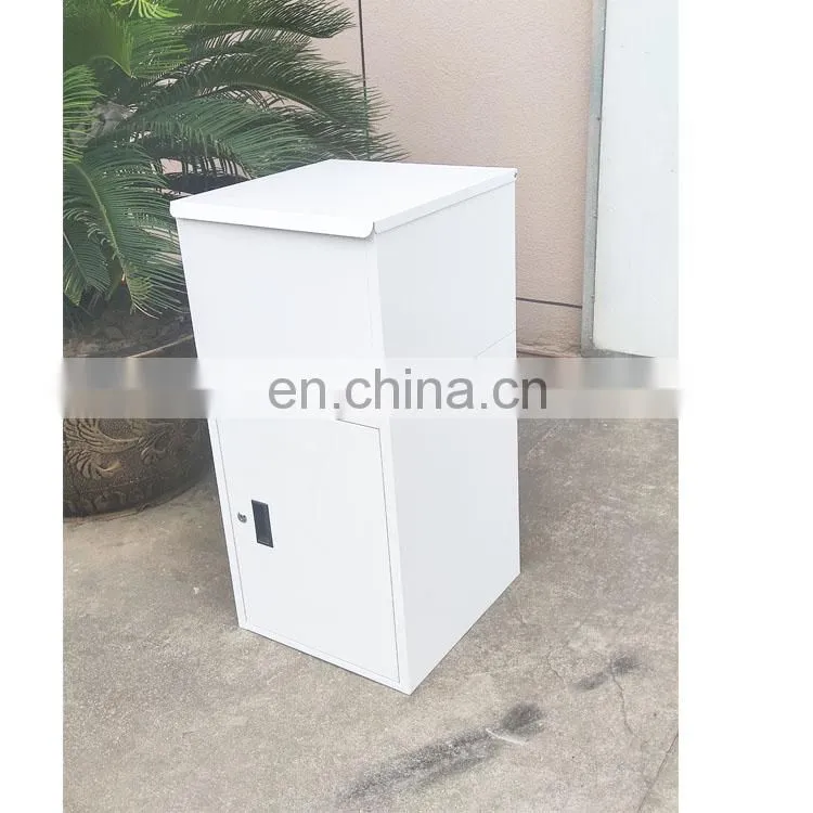 Black Outdoor Smart Parcel Delivery Box Outdoor Parcel Mail Box Parcel Drop Box