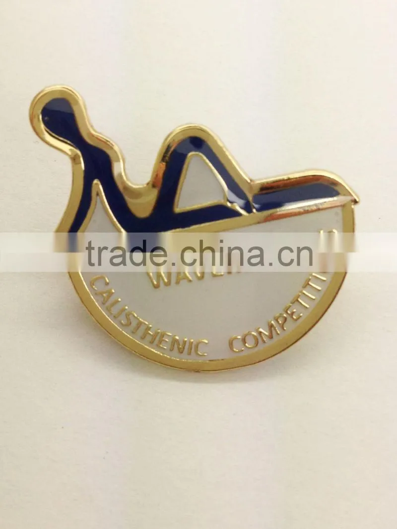 custom tie clips mape sea red and white soft enamel lapel pin badge