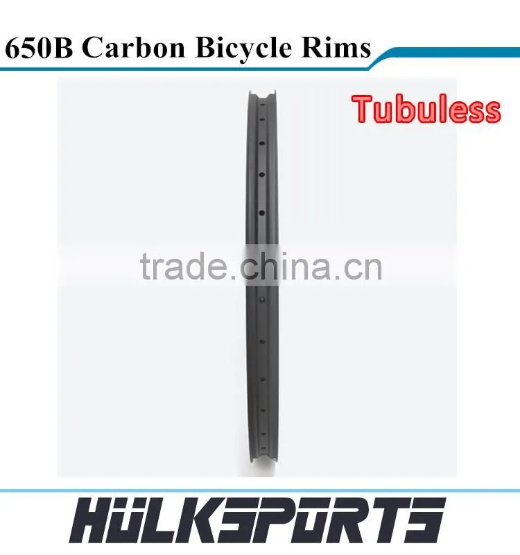 2016 new high quality MTB carbon bike rim 35mm wide tubeless rims 27.5 plus mtb rim