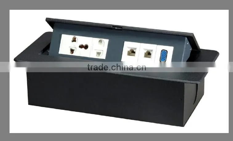 Multi-Function desktop pop up outlet for hotel furniture socket