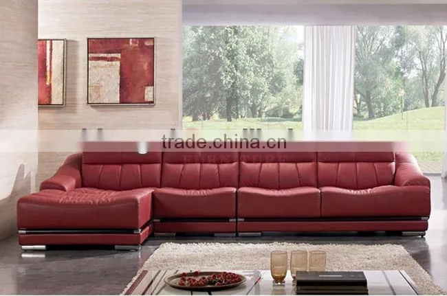 C192# Excellent craft puff furniture red leather sofa