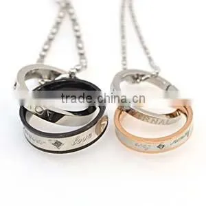 Wedding gift Fashion jewellery pendant for necklace couple rings pendants