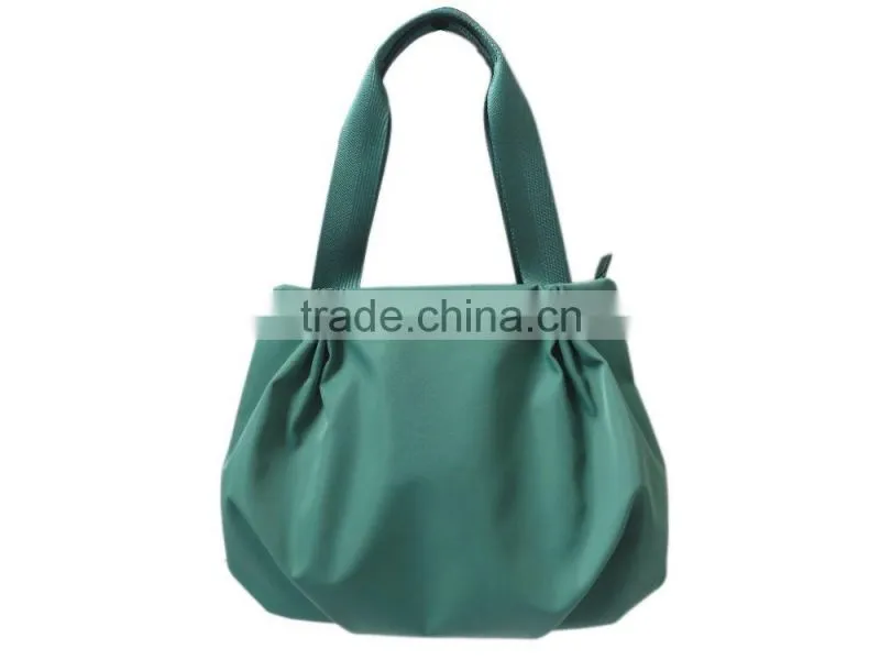 medium size simple plain design leather handbag women