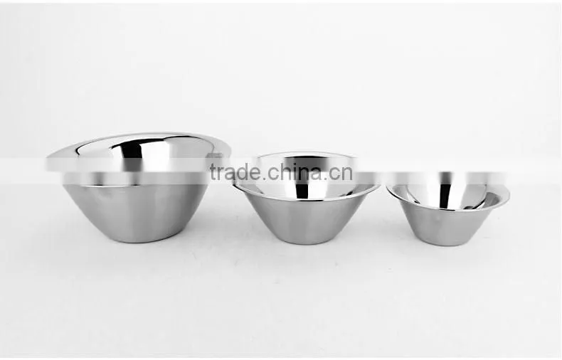 stainless steel durable snack bowl/ metal fruit salad dish bowl/ food small container