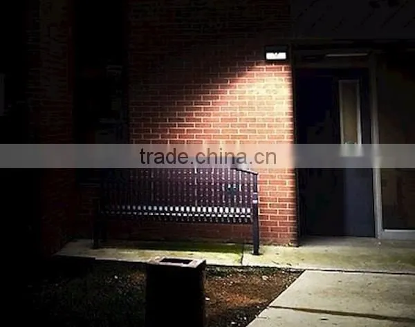 TOP Quality Solar Powered Wall Light Auto Sensor Fence LED Garden Yard Fence Lamp Outdoor