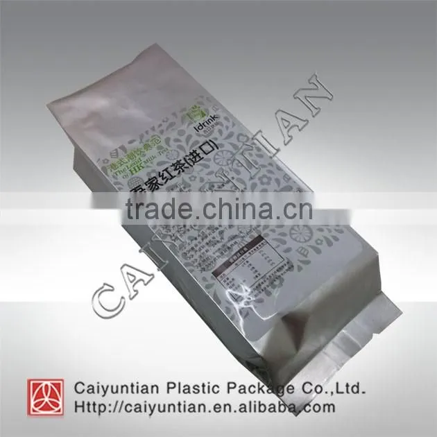 Sealed side gusset black tea Powder Bag with valve