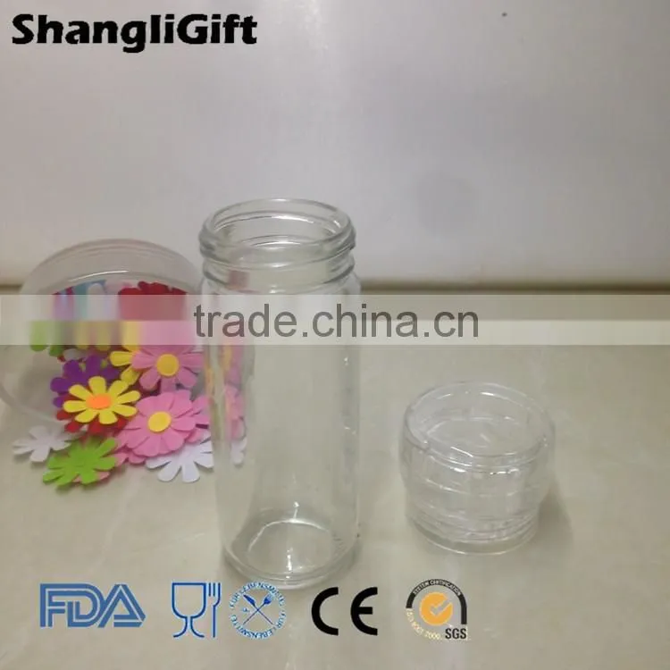 Plastic Grinder With Round Glass Jar