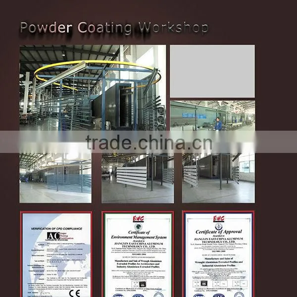 6063-T5 powder coated extruded aluminum windows