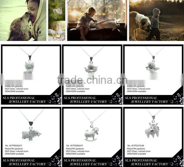 Kids jewelry pendant silver jewelry bear pendant for Children gift's CZ micro cremation jewelry pendant