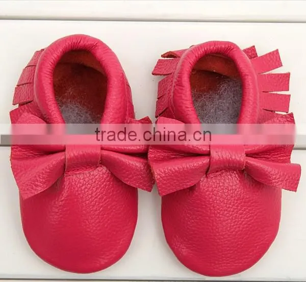 Hot Sale 2016 Fashion Style Tassel Toddler Shoes Leather Toddler Baby Shoes Bow Section Tassel Shoes