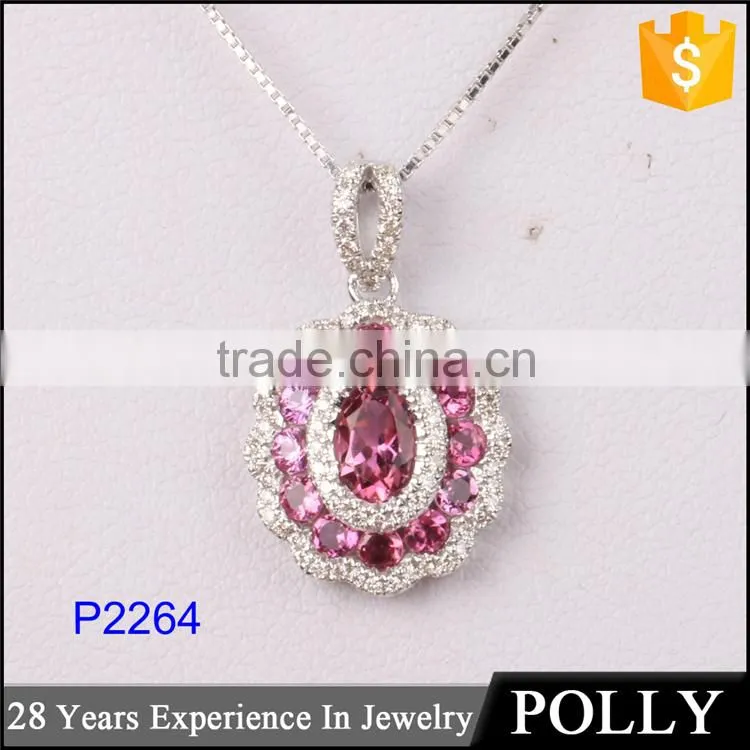 Colord rhinestone jewelry set gemstone necklace charms