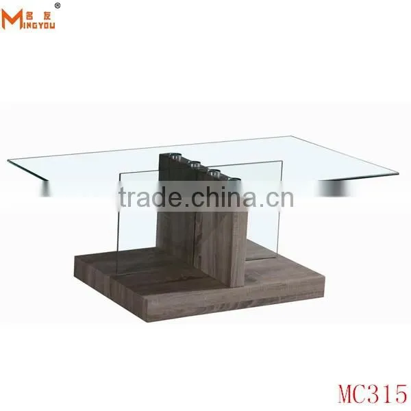modern cheap wood base new model coffee table