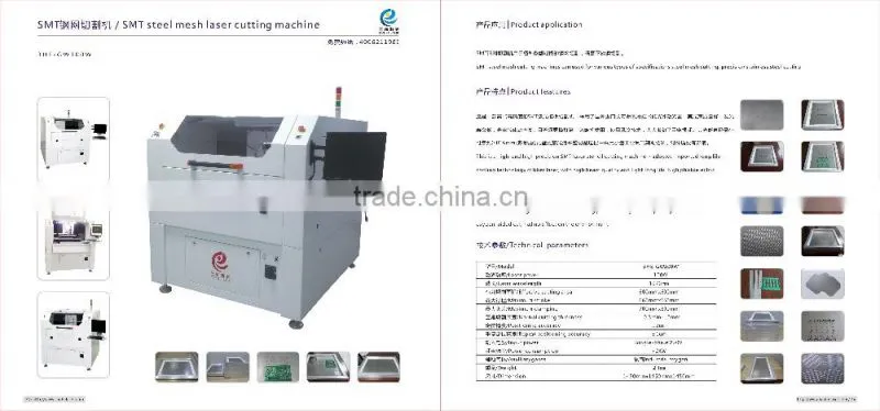 New condition and high efficiency approved by CE and ISO SMT steel mesh laser cutting machine