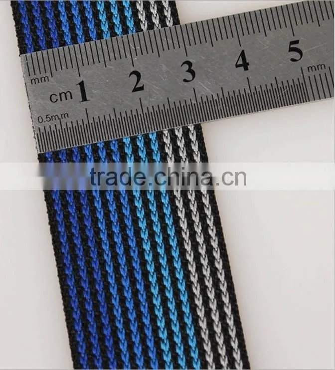 3.0cm blue Gradient plain and eco-friendly polyester webbing