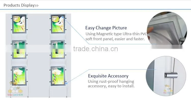 Double Sided Magnetic Crystal Light Box LED Window Display Light Box