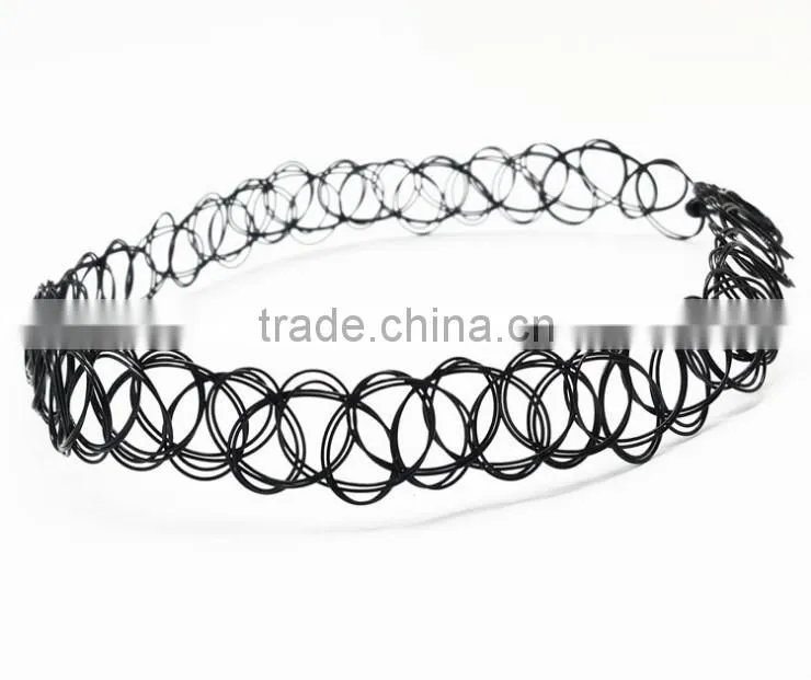 Best seller black plastic handmade simple style choker necklace