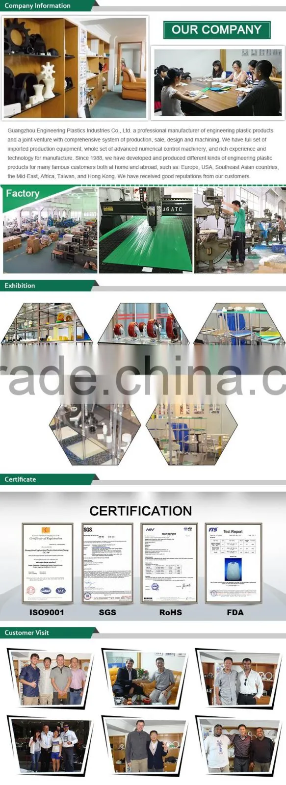 Customized High-tech Plastic Nylon6 Screw