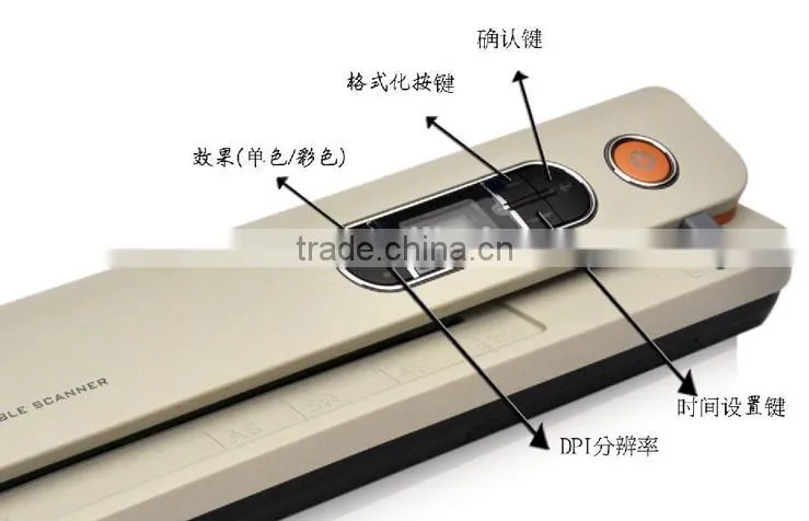 Auto Paper Feeding Portable Scanner with CIS Sensor Micro SD Card Support