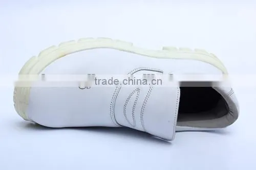 white leather PU injected safety shoes work shoes 8019